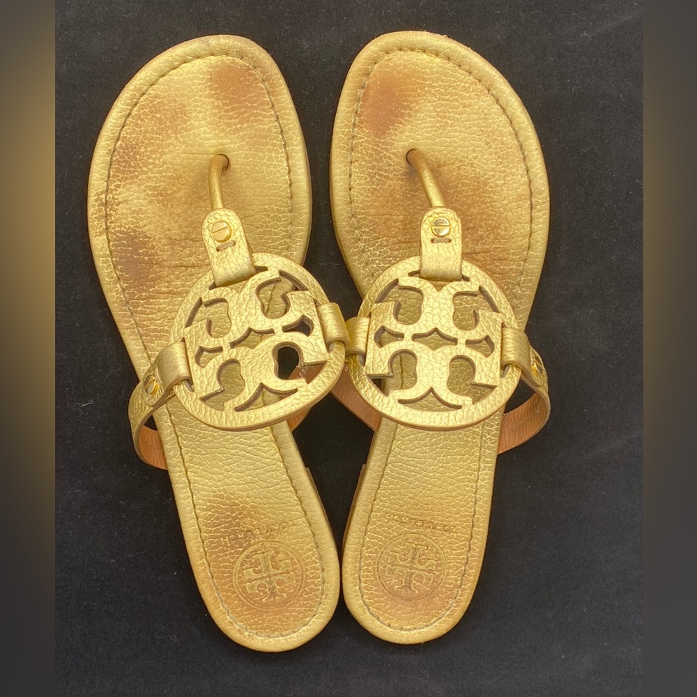 Tory burch Miller gold sandals